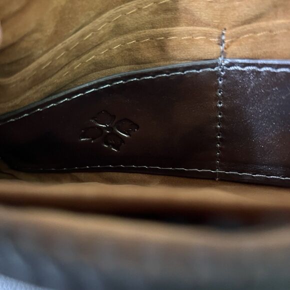 PATRICIA NASH St. Croce Tooled Italian Leather Wallet Wristlet Pewter Gray Strap - Picture 13 of 17